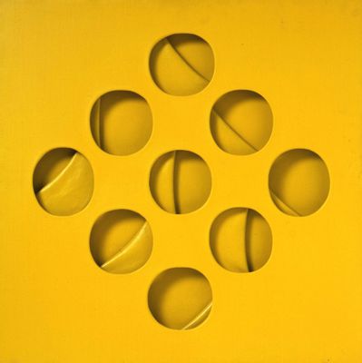 Curved yellow inter-surface