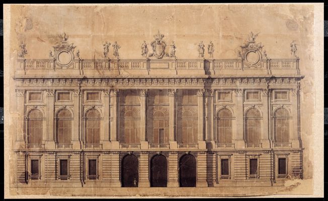 Project for the facade of Palazzo Madama in Turin