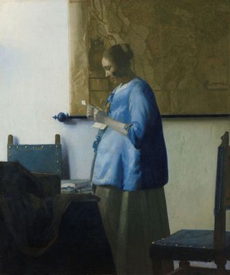 Woman reading a letter 