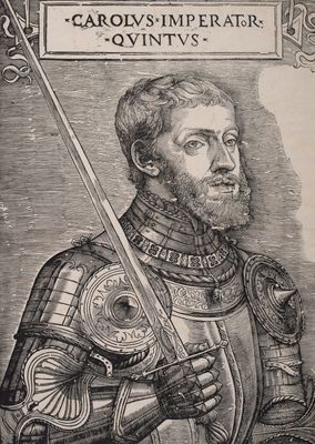 Portrait of Charles V in armour, by Tiziano Vecellio