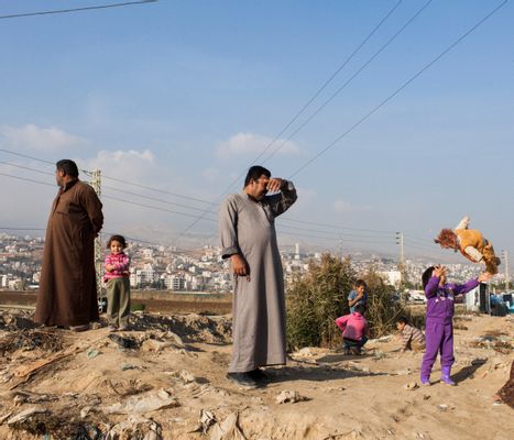 Syrian refugees living in Fayda