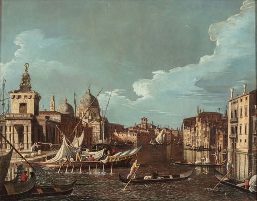Venise, entrée du Grand Canal avec Punta della Dogana et Santa Maria della Salute