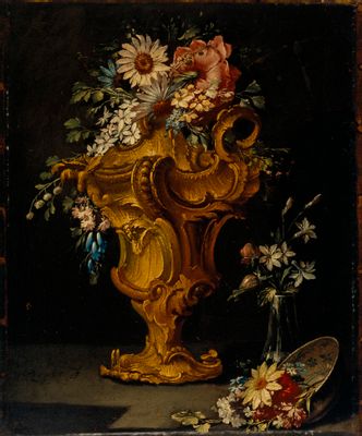 Still life with vase of flowers