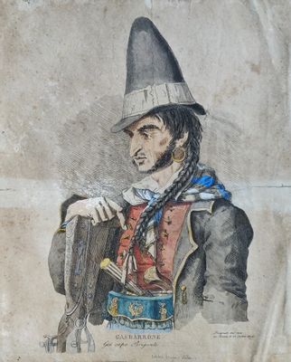 Portrait du brigand Antonio Gasbarrone, dit "Gasperone"