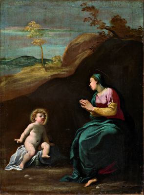 La Vierge en adoration de l'Enfant