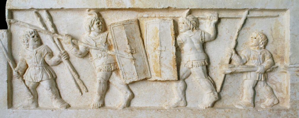 Relief mit Gladiator Ludi