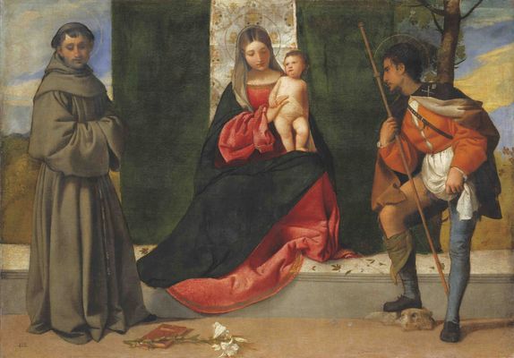 La Virgen y el Niño entre San Antonio de Padua y San Rocco