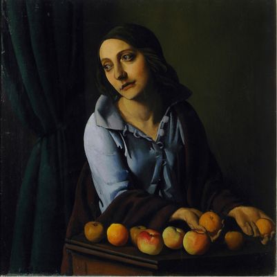 Girl with fruit