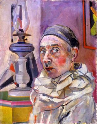 Self-portrait in Pierrot costume