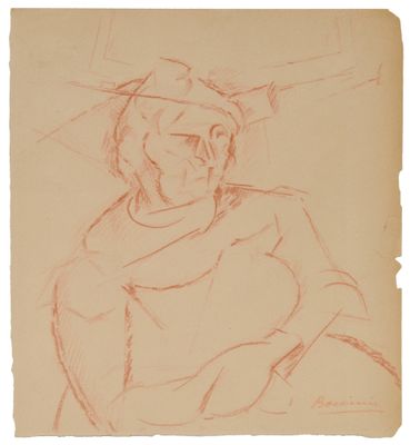 Untitled, the mother sitting with her hands crossed