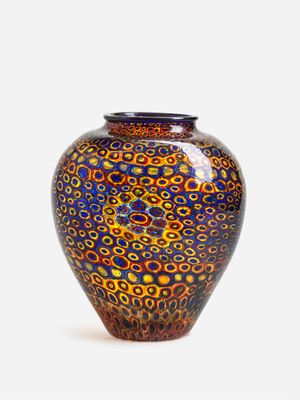 Vase en verre avec murrine polychrome
