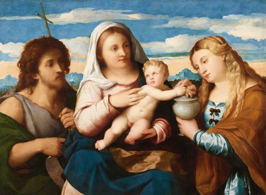 Madonna mit Kind und den Heiligen Johannes dem Täufer und Magdalena