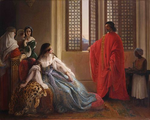 Caterina Cornaro receives the announcement of her deposition from the Kingdom of Cyprus