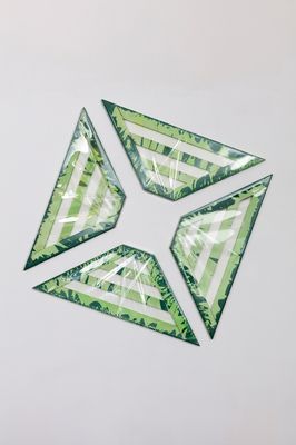 Vier grüne Trapeze