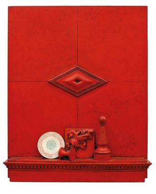 Etagère en rouge