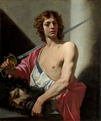 David mit dem Kopf von Goliath