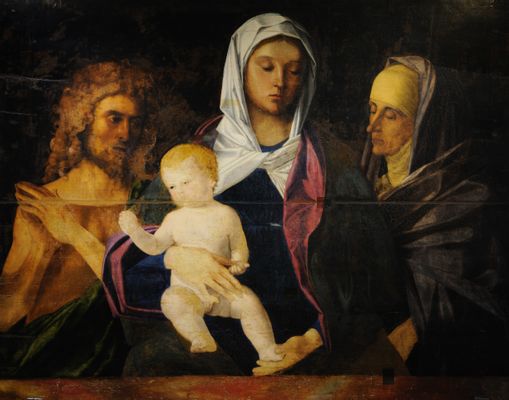 Madonna mit Kind, St. Johannes der Täufer und St. Anna