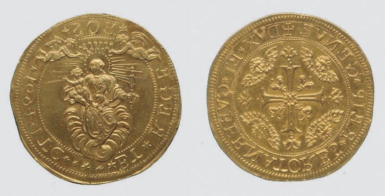 Médaille dédiée à la Sainte Vierge proclamée Reine de Gênes