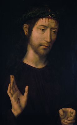 Sorrowful Christ in the act of blessing