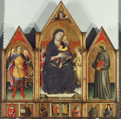 Vierge à l'enfant avec les saints Michel et François