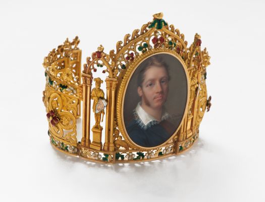 Bracelet avec portrait miniature du Comte Edwin de Fagan