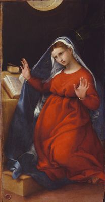 Virgin announced (detail from the Annunciation)