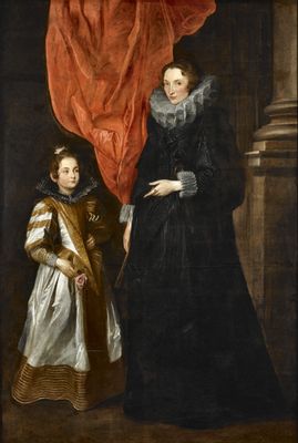 Porträt von Geronima Sale Brignole mit ihrer Tochter Maria Aurelia