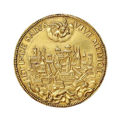  Médaille d'or du roi des Habsbourg Philippe IV d'Espagne, duc de Milan