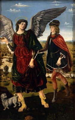 El arcángel Gabriel y Tobías