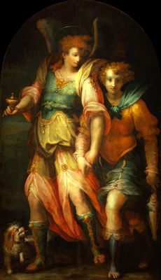 El arcángel Rafael con Tobías