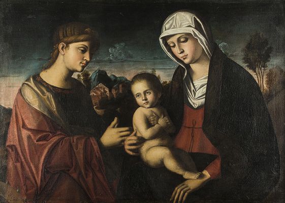 Madonna con bambino e S. Caterina