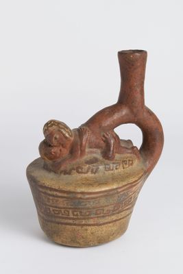 Bottle with erotic scene