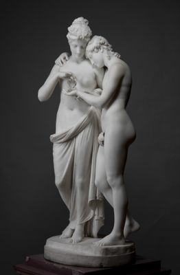 Amor und Psyche stehen