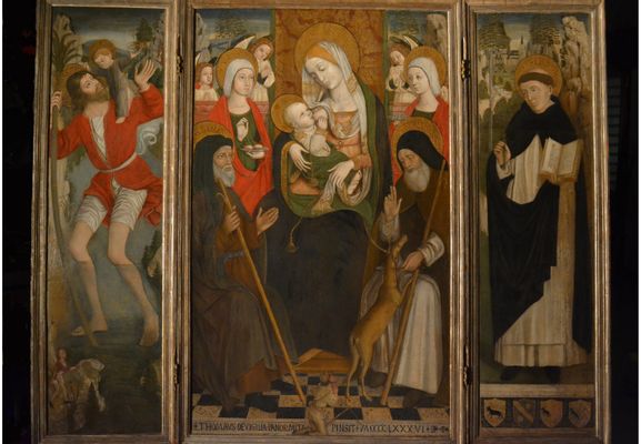 Vierge à l'Enfant entre les saintes Agata et Lucia et les saints Calogero et Giuseppe