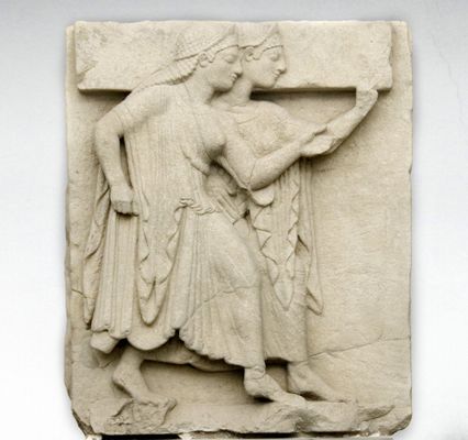 Metope aus dem Haupttempel des Heraion del Sele