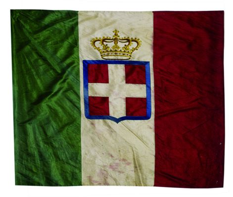 Savoyische Flagge mit Krone