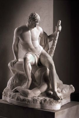 Theseus auf dem Minotaurus