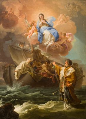 Der heilige Nikolaus rettet die Schiffbrüchigen