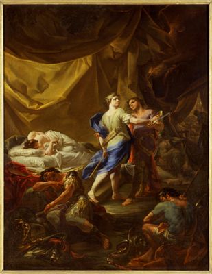 Ulysse et Diomède sous la tente Resus
