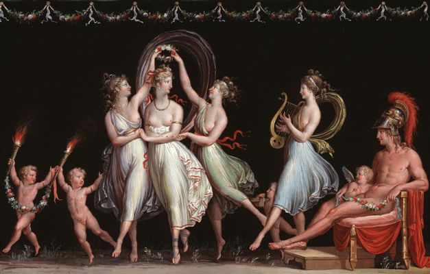 Die Grazien und die Venus tanzen vor dem Mars