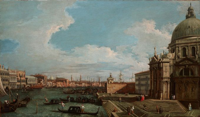 Il Canal Grande verso il bacino di San Marco e la Basilica della Salute