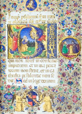 Von Leonardo Bellini illuminierter Pergamentpsalter für das Kloster S. Maria delle Vergini in Venedig