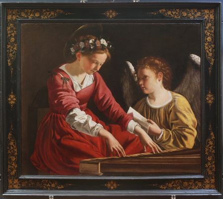 Santa Cecilia tocando el clavicémbalo