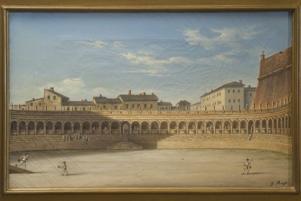 Blick auf den Zirkus der Festung Paulina in Perugia