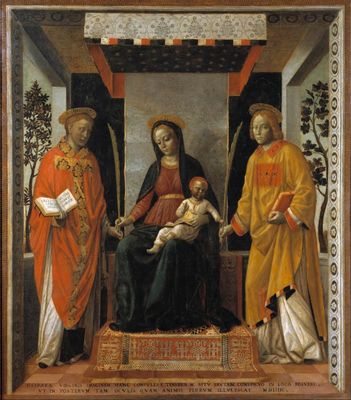 Vierge à l'Enfant entre Saints Faustino et Giovita (Retable des marchands)