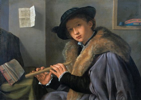 Portrait of Young Man with Flute
