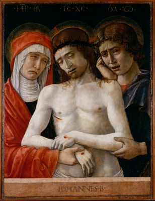 Christus in Pietà zwischen der Jungfrau und dem Heiligen Johannes dem Evangelisten