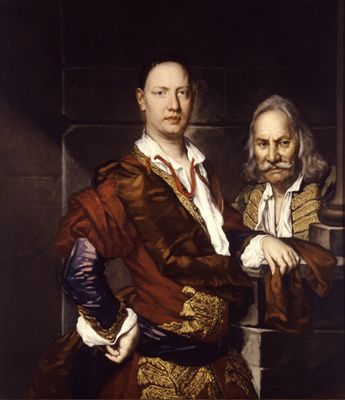 Retrato de Giovanni Secco Mira con el sirviente