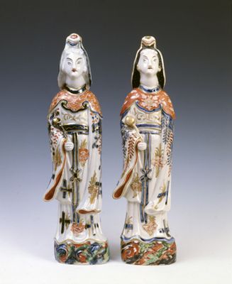 pareja de esculturas porta incienso femeninas