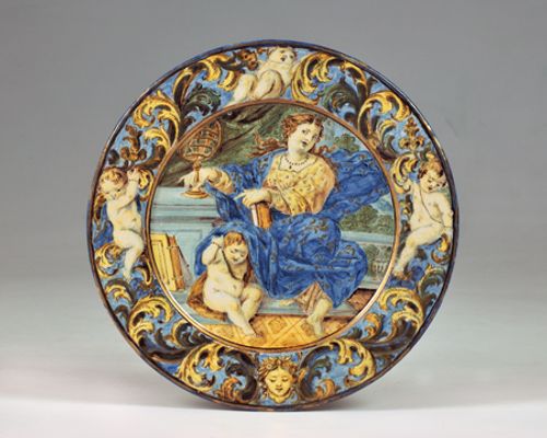 Small plate decorated with the allegory of Astrology
